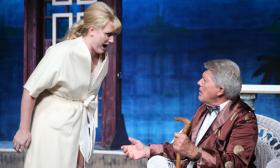 Madi Mack portrays Heavenly and John Pope plays Boss Finley in 'Sweet Bird of Youth' by Tennessee Williams, on stage through Feb. 15 at Limelight Theatre. Contributed photo