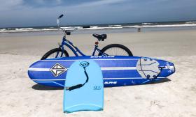 Bikes and boards are available to rent from Big Bill's Beach Stuff in St. Augustine.