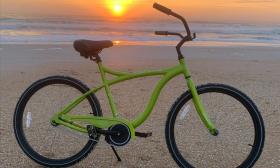 Biking to the beach at sunrise is a dream fulfilled with a bike from A1A Cycle Works in St. Augustine.