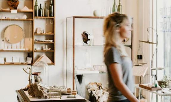 Laurel Baker in Anchor Boutique in St. Augustine.