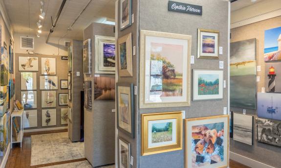 Inside Ancient City Art Gallery in historic downtown St. Augustine.