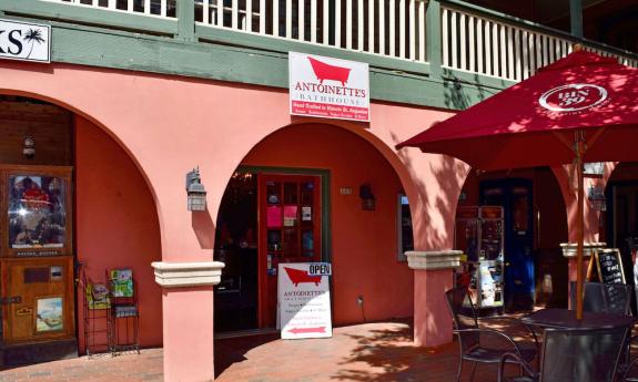 Exterior view of Antionette's Bathhouse in St. Augustine, FL