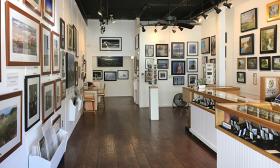 The interior of the cozy Aviles Gallery in St. Augustine.