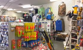 Outdoor equipment and apparel arranged for purchase