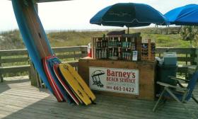 Barney's offers beach equipment rentals on St. Augustine Beach.