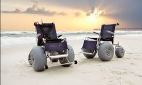 Beach wheelchair rentals from Andy's Taylor Rental in St. Augustine, Florida
