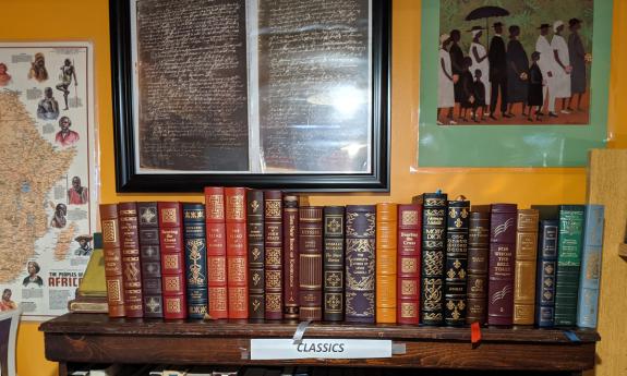 Classic books at Best Richardson African Diaspora Literature & Culture Museum in St. Augustine.