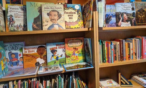 Children's books at Best Richardson African Diaspora Literature & Culture Museum in St. Augustine.
