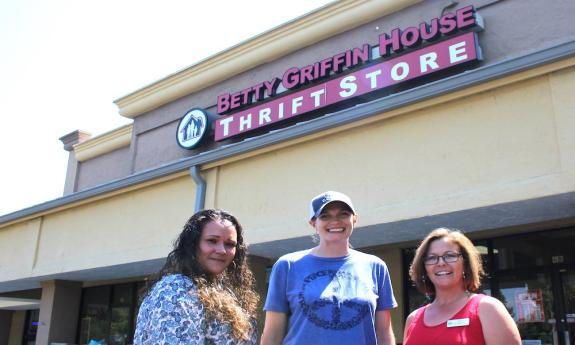 Outside the Betty Griffin Center Thrift Shoppe in St. Augustine, FL.