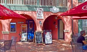 Entrance to Bin 39 Wine Bar in St. Augustine, Florida.