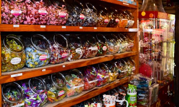 Jars of candy at Black Parrot in St. Augustine, Florida.