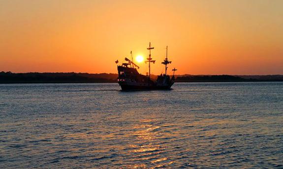 A sunset sail on the Black Raven