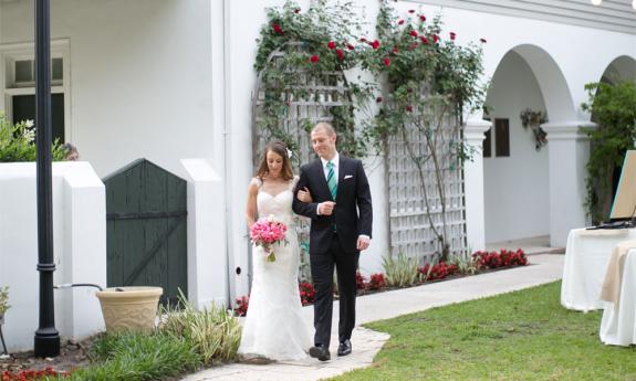 The courtyard garden of the historic Peña-Peck House is a beautiful venue for weddings and other special events.