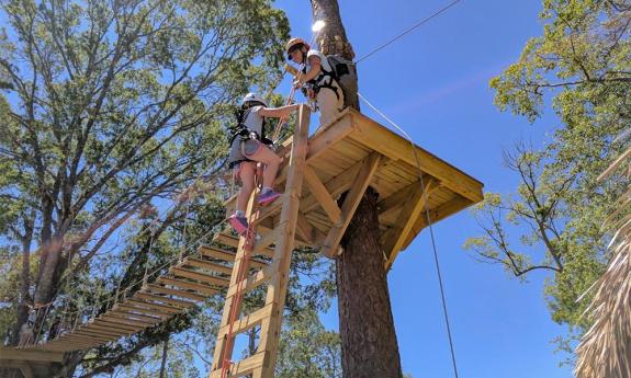 Guests can enjoy a tour of wild Florida and a great view of some of the exhibits at the St. Augustine Aquarium on the Castaway Canopy Adventure zip line.