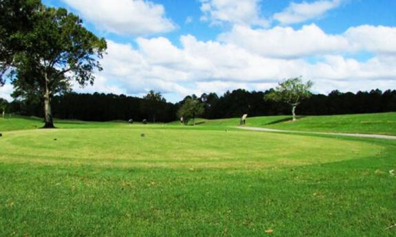 A green at Cimarrone Golf Club north of St. Augustine.