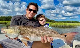 A father and son charter on the St. Augustine waters.