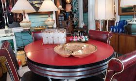 A vintage table and chairs found at Cool and Collected in St. Augustine.
