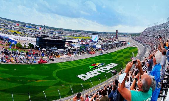 A beautiful day at Daytona International Speedway in Daytona Beach, FL.