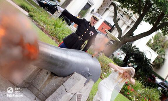 A moment of fun following the wedding, captured by DeeLee Photography.