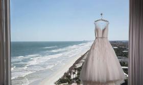 A wedding dress shot by Divine Studios in St. Augustine.