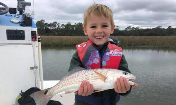 Fishing with family at Genung's Fish Camp in St. Augustine, Florida 