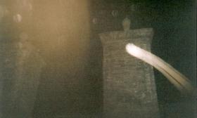 An energy ribbon spotted at the City Gate during one of Ghost Tours of St. Augustine's original haunted tour.