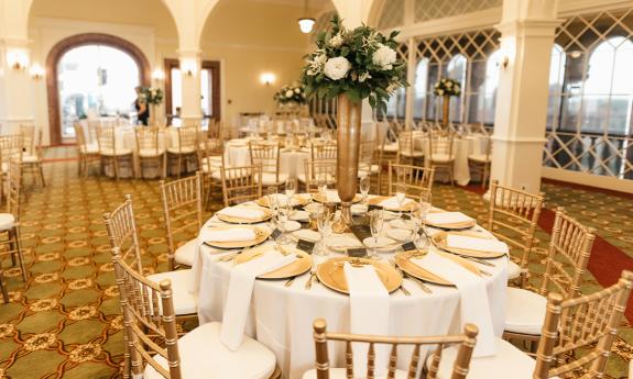 A reception arranged for the solarium at Flagler College in St. Augustine. We Are the Bowsers Photography and Videography.