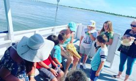 Guests enjoying the day on the water, learning about the marine life found off St. Augustine.
