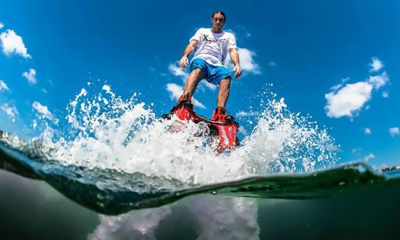 Flyboarding is an exciting new water sport offered by Extreme Water Adventures in St. Augustine, Florida. (Photo by Francois Rigaud)