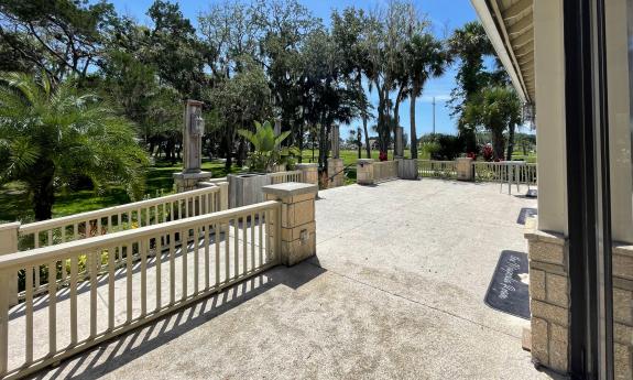 The lovely patio at the Fountain of Youth event space in St. Augustine.