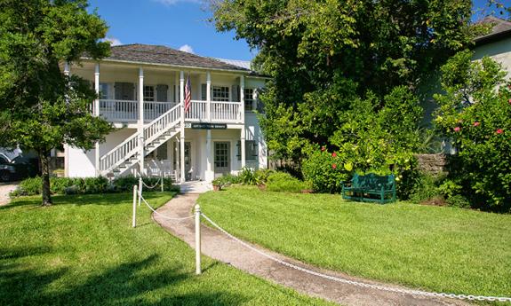 Entrance to the Ximenez-Fatio Museum Gift Shop in St. Augustine, Fl