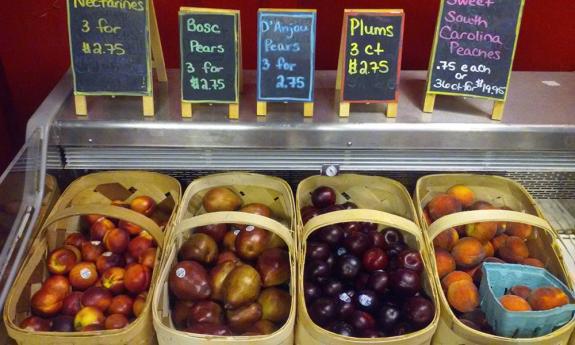 Some of the fresh seasonal fruit at the Rype & Readi Farm Market in Elkton, Florida.