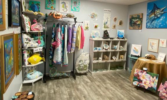 Fabric and ceramic art is presented at High Tide Gallery in St. Augustine.