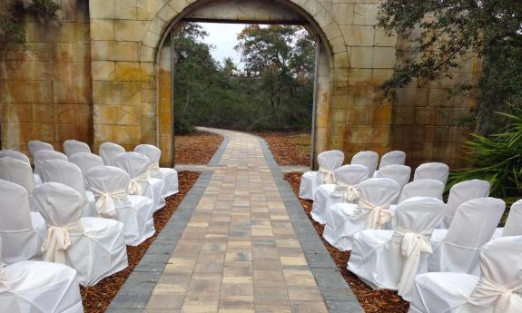 By the altar at the Hope Pavilion in Ponte Vedra.
