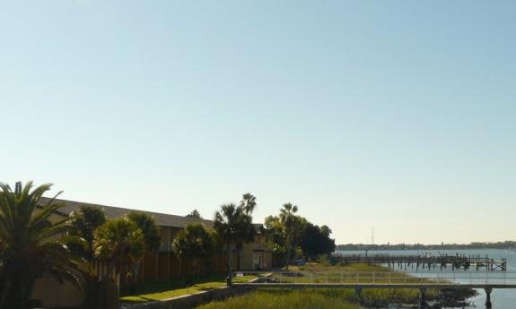 Waterfront hotel rooms with private patios overlooking the Matanzas