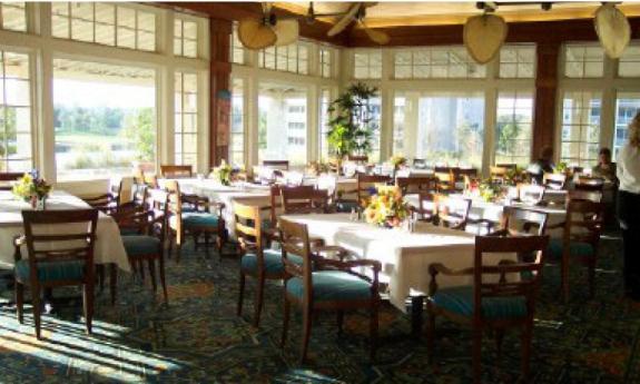 Slammer & Squire event room, decorated for a beautiful reception. 
