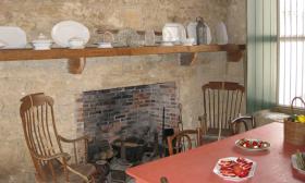 The kitchen of the Peña-Peck House in St. Augustine, Florida.
