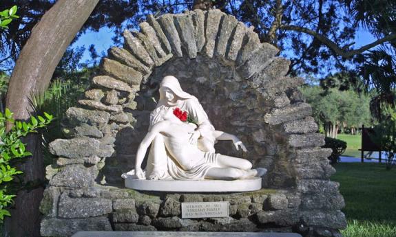 The Pieta statue at Mission Nombre de Dios in historic St. Augustine.