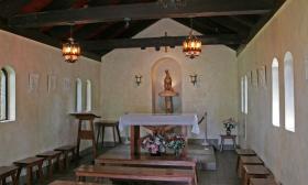 The interior of the chapel at Missioin Nombre de Dios in St. Augustine, Florida.