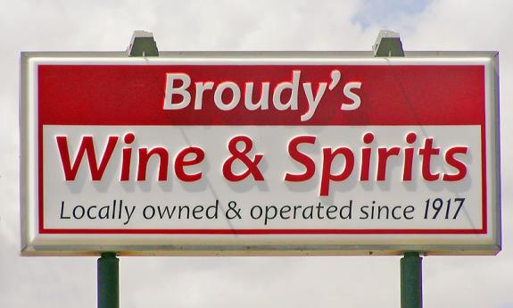 The Broudy's sign in downtown St. Augustine