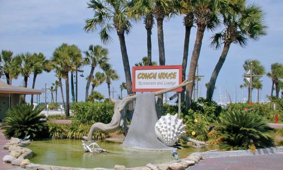 The Conch House entrance sign