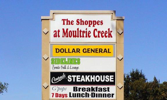 Conrads Steakhouse is located in south St. Augustine, at the Shoppes at Moultrie Creek.