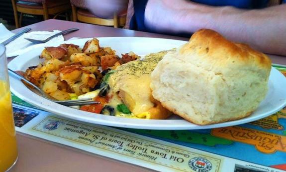 Delicious and filling breakfast found at Mary's Harbor View Cafe in St. Augustine.