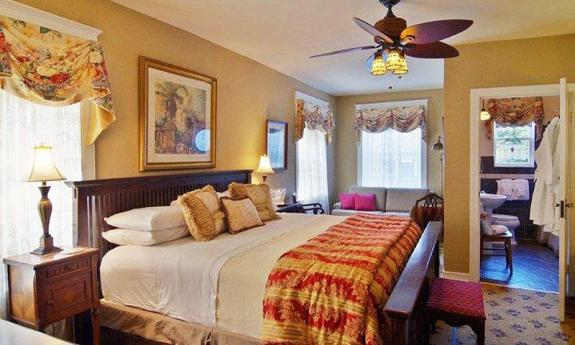 One of the charming guest rooms at St. Augustine's Inn on Charlotte.