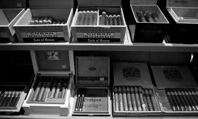 A section of the humidor at Isabela's Bar Cuba in St. Agustine.
