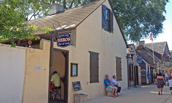 Entrance to Local Hero's from Spanish Street.