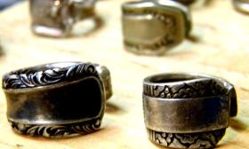 Hand-crafted rings at Lost and Found Jewelry in the nation's oldest city. 
