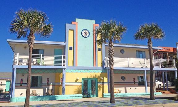 Retro-style hotel in Vilano Beach. 