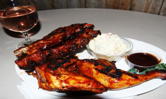 Tasty open-pit barbecue dishes are available at Salt Water Cowboys in St. Augustine. 