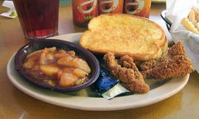 Sonny's catfish with Texas toast and side